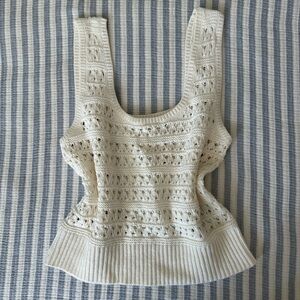 Old Navy Cream Knit Tank Top